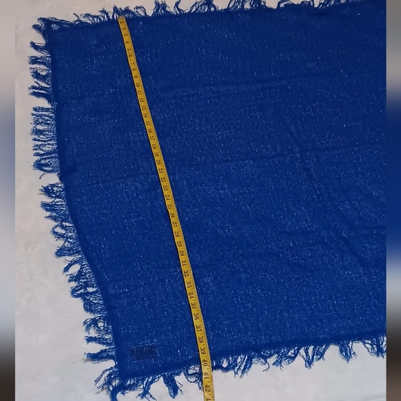 Baar Beards Scarf Made In Japan Unisex Royal Blue 40"X40" Square - Picture 7 of 9